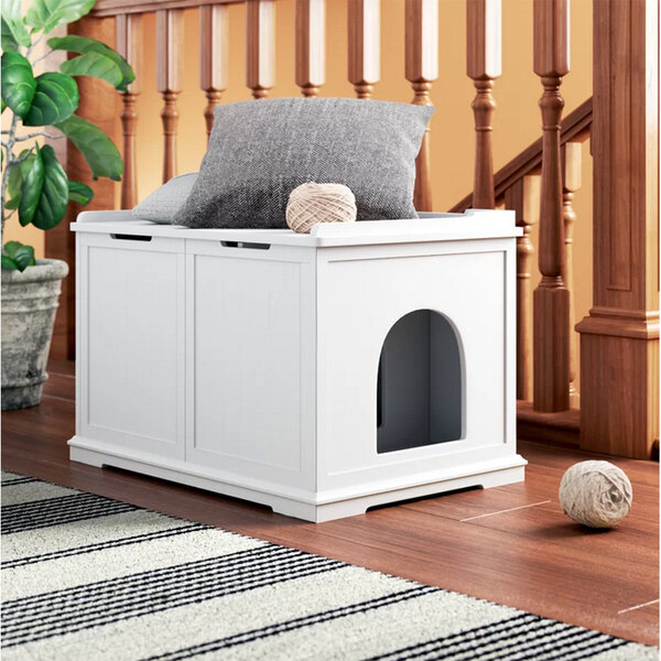 Elijah covered hidden cat litter box with decorative planter hotsell