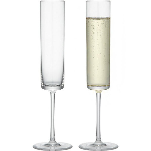 Square champagne store flutes glass