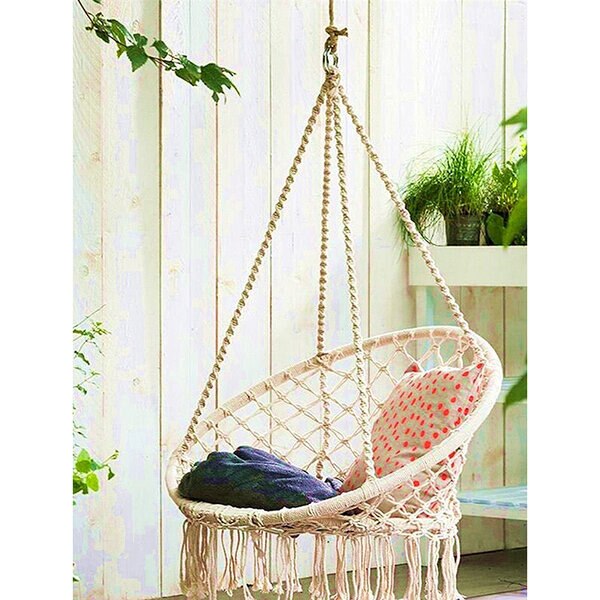 Knitted hanging online chair