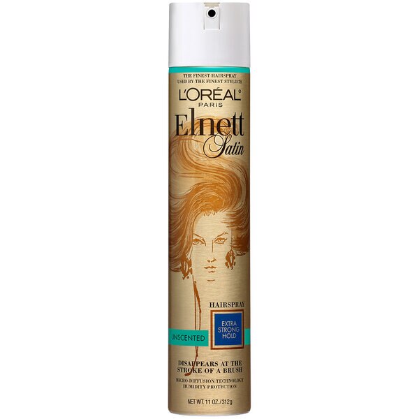 L'Oreal Elnett Satin Hairspray, Unscented - 11.0 oz bottle
