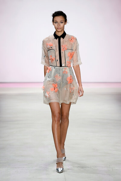 This sheer fabric looks beautiful on the runway! What's your favorite #NYFW  show so far?