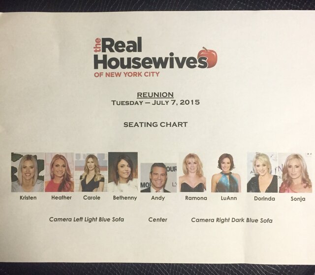 Who's Sitting Where? RHONY Reunion Seating Revealed The Daily Dish