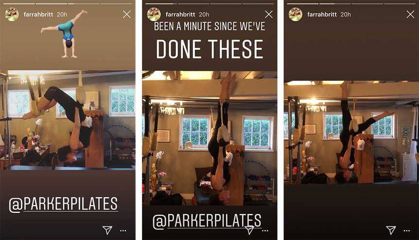 Kyle Richards Daughter Farrah Britt Aldjufrie Practices Pilates