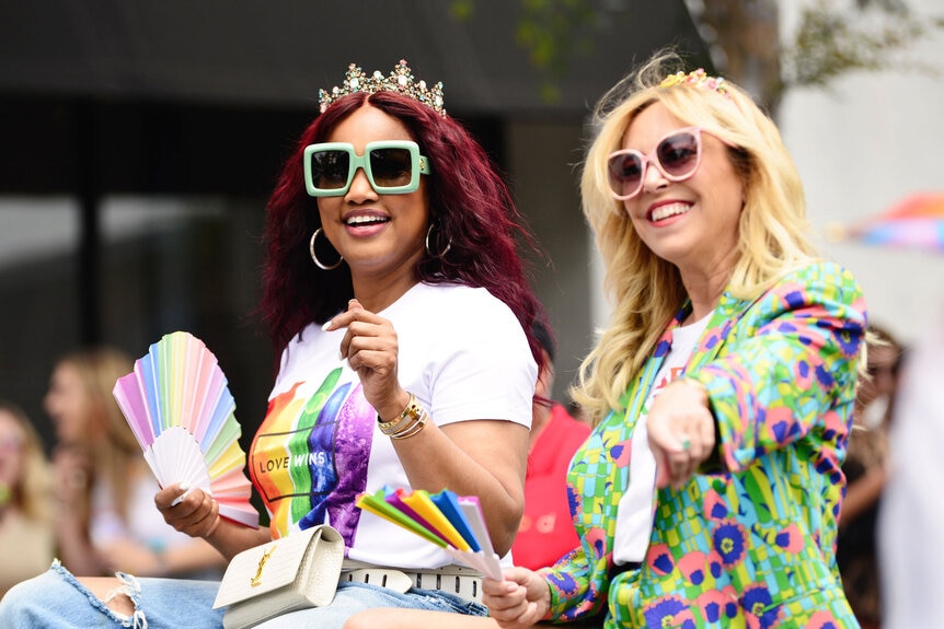 Garcelle Beauvais and Sutton Strack at WeHo Pride