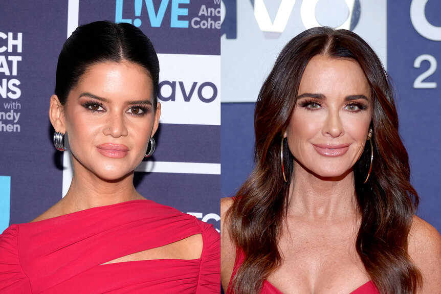 Split of Maren Morris at WWHL and Kyle Richards at Bravocon 2023.