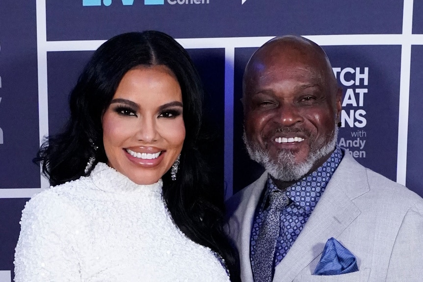 Mia Thornton and Gordon Thornton at the Watch What Happens Live clubhouse in New York City.