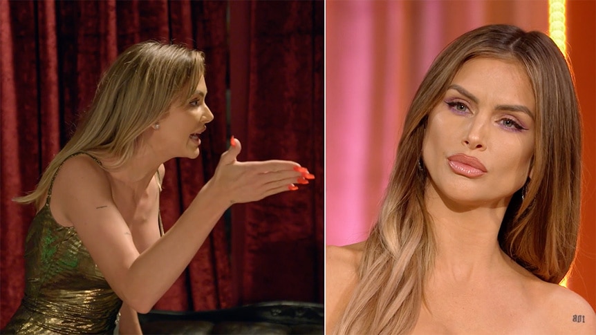 A split of Lala Kent during the finale and at the Reunion.