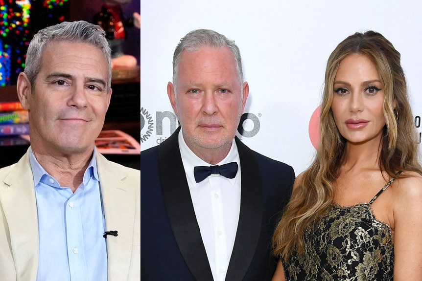 Split of Andy Cohen at WWHL and PK Kemsley and Dorit Kemsley on a red carpet together