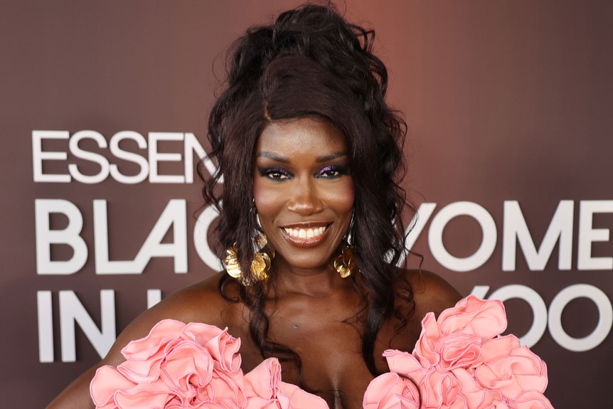 Bozoma Saint John wearing a pink dress at the ESSENCE Black Women In Hollywood Awards