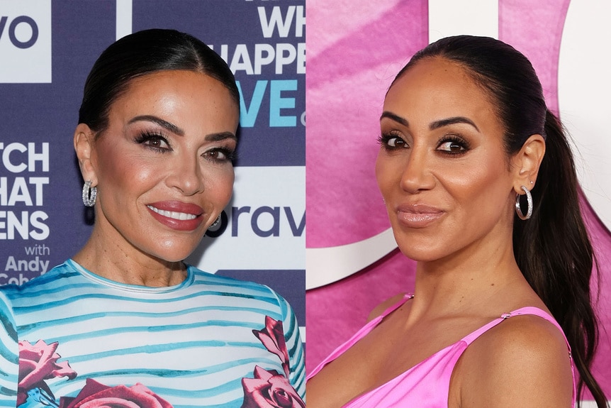 A split of Dolores Catania and Melissa Gorga.