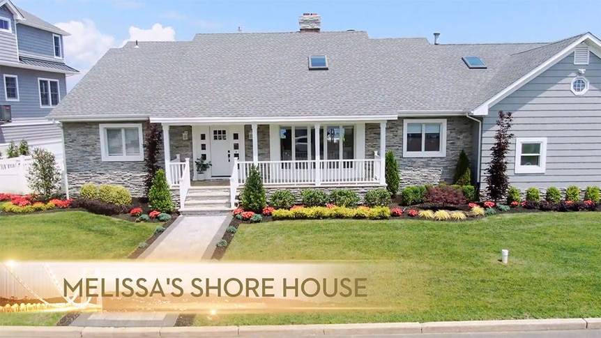 The exterior of Melissa Gorga's Jersey Shore home.
