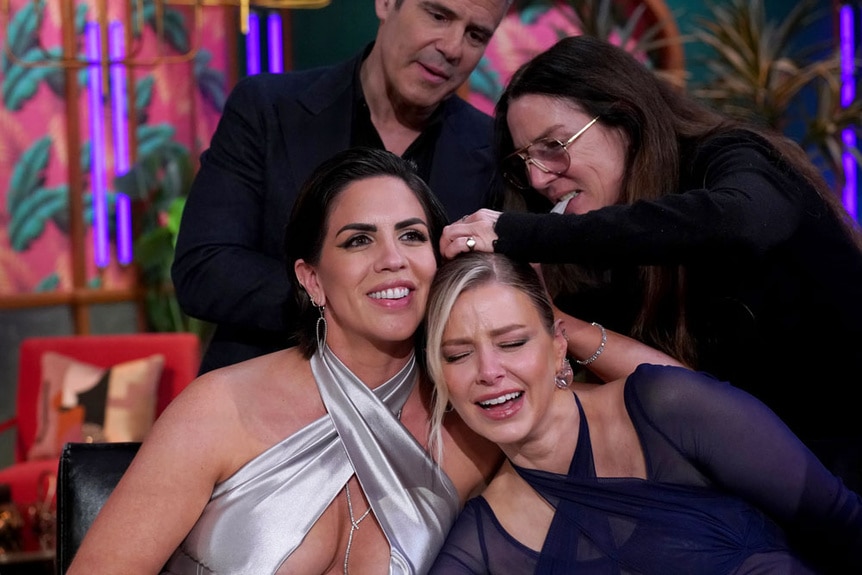 Andy Cohen tries to help Katie Maloney and Ariana Madox when they get stuck on each other