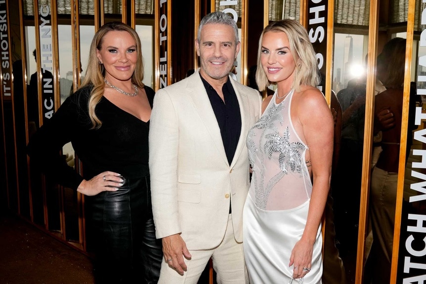 Heather Gay, Andy Cohen and Whitney Rose at the WWHL 15th Anniversary Party