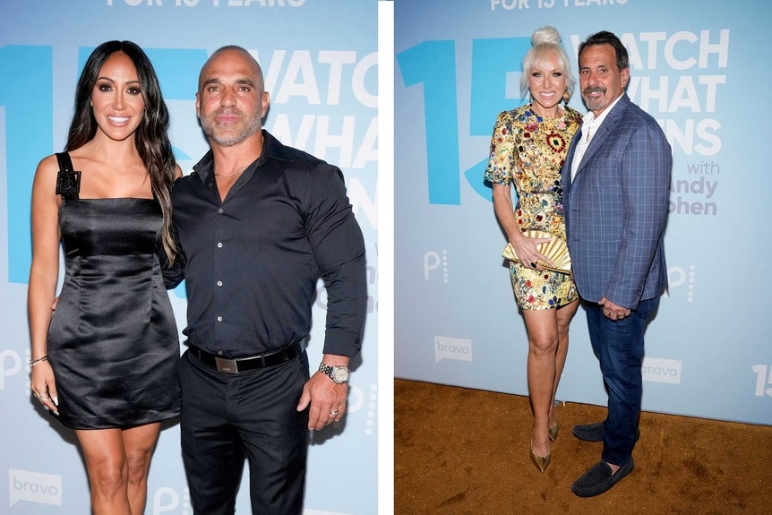 Side by Side of Melissa Gorga and Joe Gorga and Margaret Josephs and Joe Benino