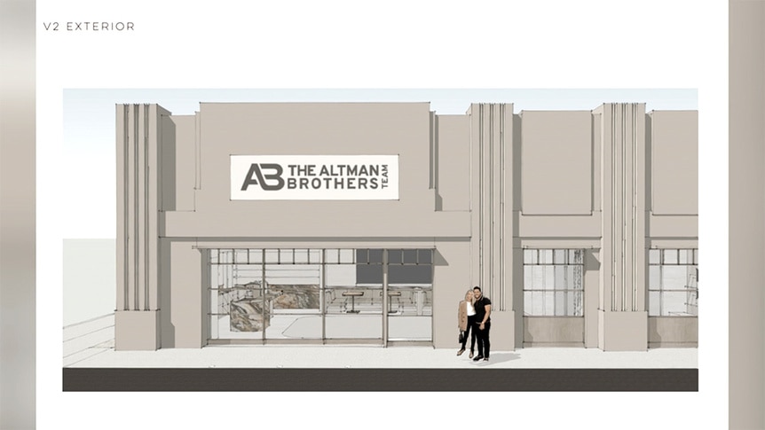 A rendering of Josh Altman's office exterior.