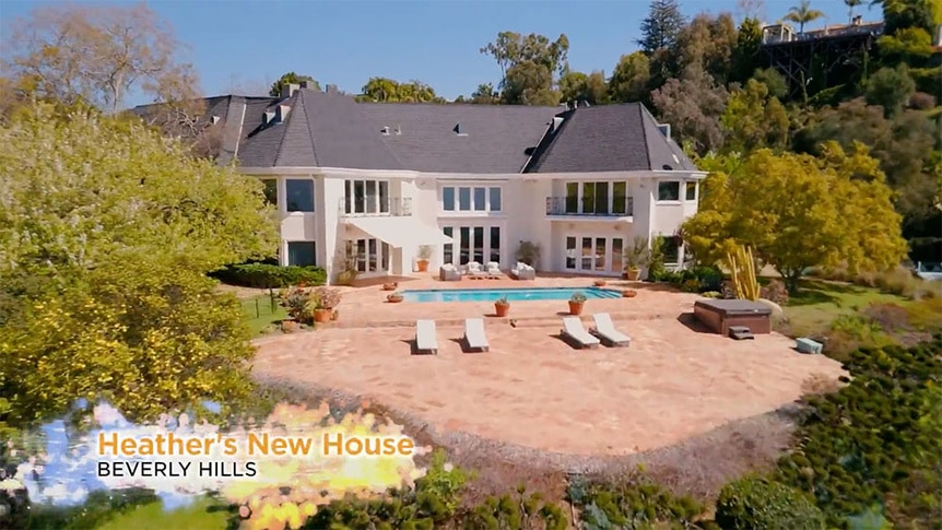 The back of Heather Dubrow's Beverly Hills home.