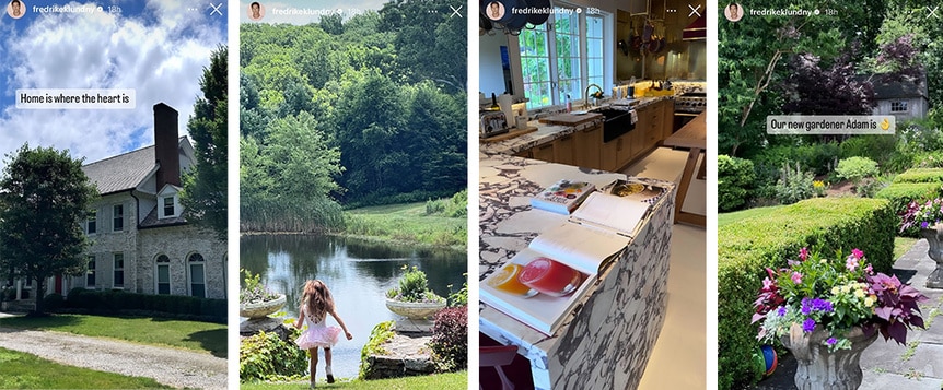 A split of Fredrik Eklund's Connecticut home.