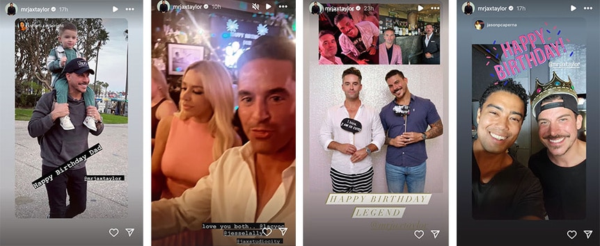 A split of tributes for Jax Taylor's birthday.