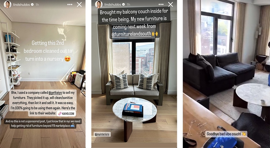 A split of Lindsay Hubbard's home updates for her baby.