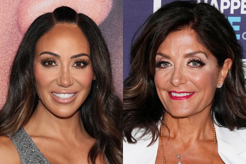 A split of Melissa Gorga and Kathy Wakile.