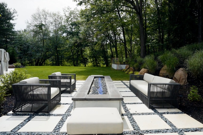 Melissa Gorga's fire pit at her New Jersey home.