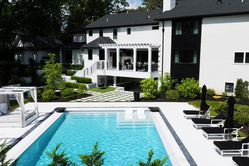 Melissa Gorga's pool at her New Jersey home.