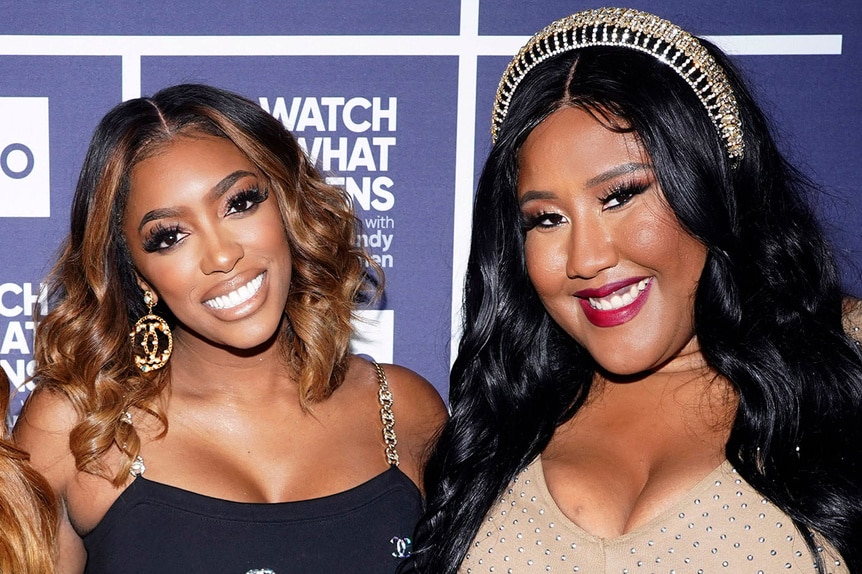 Porsha Williams with her cousin "Londie" Yolanda Favors at Watch What Happens Live