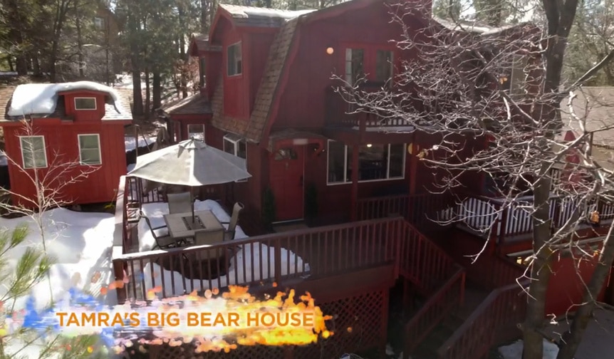 Exterior view of Tamra Judge's big bear home.