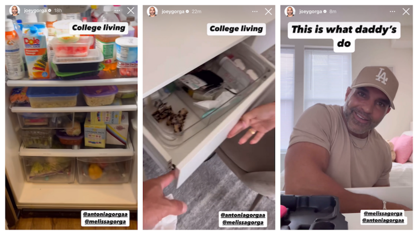 RHONJ Joe Gorga visits Antonia's college apartment