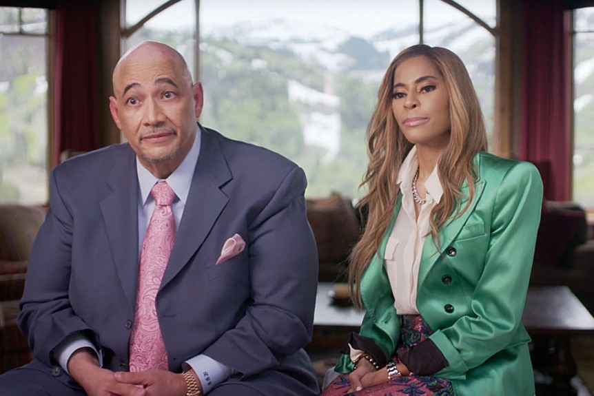 Mary Cosby and Robert Cosby Sr. sitting together.