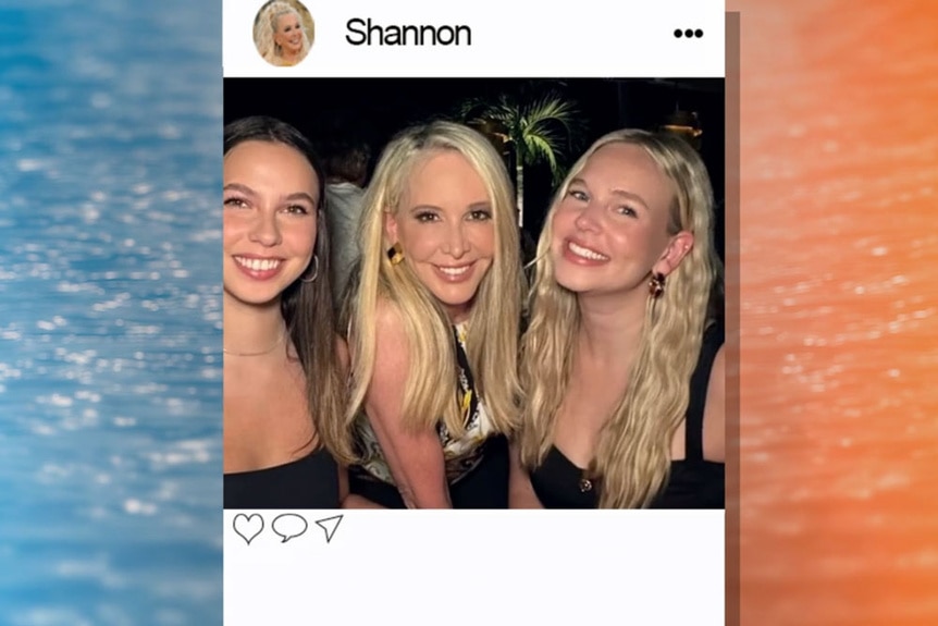 Shannon Beador smiling with two of her daughters; Sophie Beador Adeline Beador