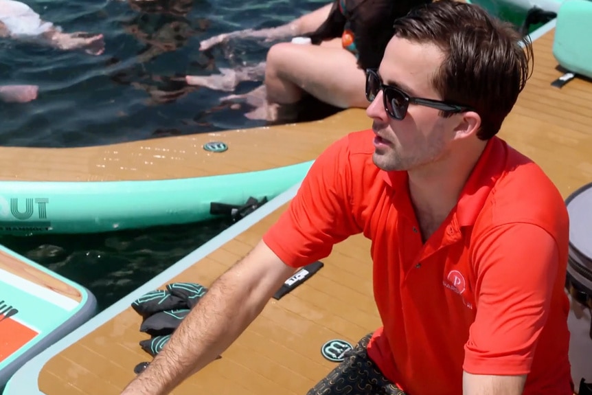 Chef Cloyce Martin playing on the water with charter guests