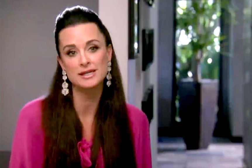 Kyle Richards during an interview segment in The Real Housewives of Beverly Hills Season 1