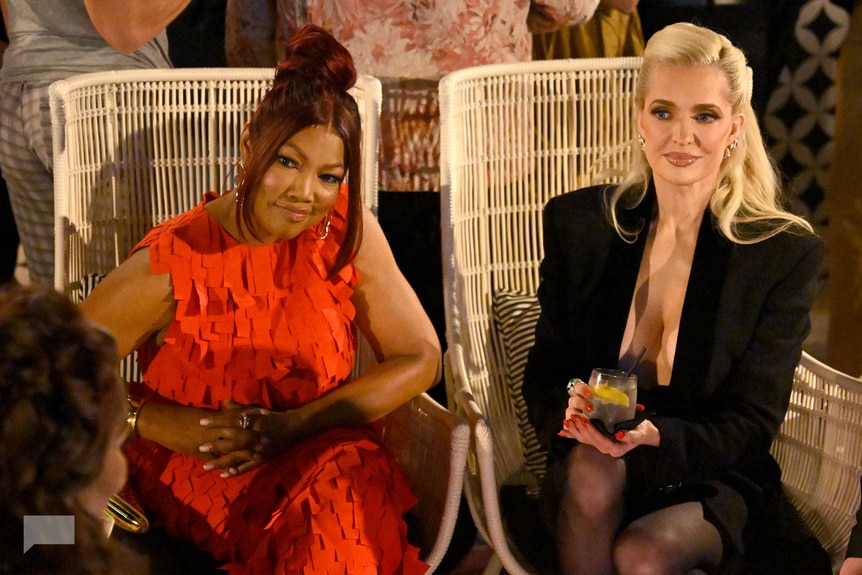 Garcelle Beauvais and Erika Jayne at Sutton's fashion show together