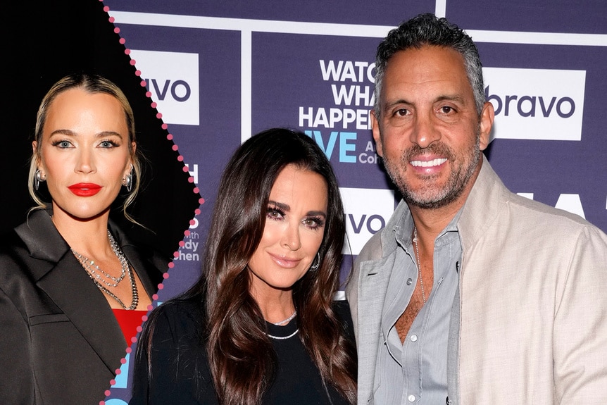 Split of Teddi Mellencamp at iHeartRadio Jingle Ball and Kyle Richards with Mauricio Umansky at WWHL