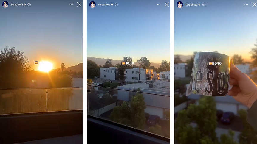 A series of views from Tom Schwartz's home balcony.