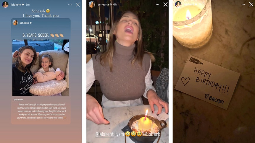 A series of Lala Kent celebrating her sixth year of sobriety.