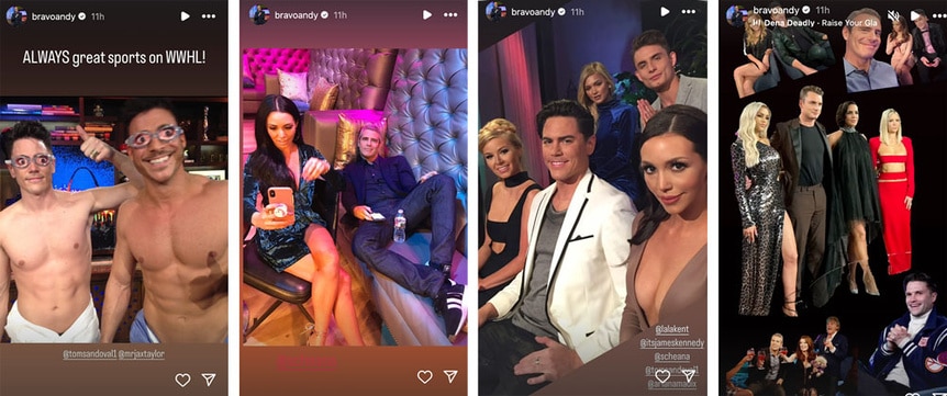 Andy Cohen posts a series of images of the VPR cast taken over the years.