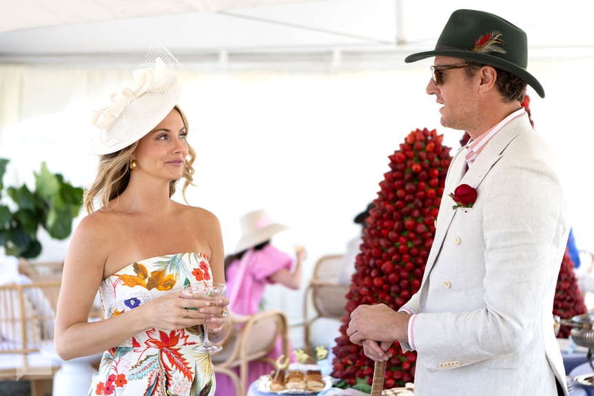 Taylor Ann Green and Shep Rose having a conversation together