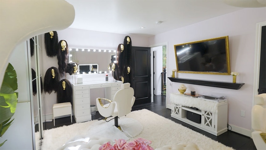 Bozoma Saint John's glam room in her house.