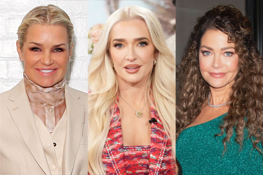 Split of Yolanda Hadid, Erika Jayne, and Denise Ricahrds.